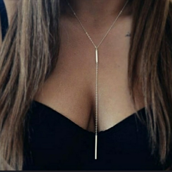 Jewelry - Simple Minimalist Silver Double Bar Necklace